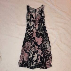 Floral dress, deep v neck
